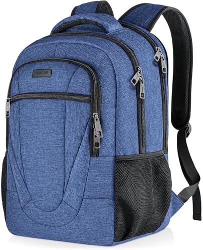 BIKROD Backpack for Women and Men, Extra Large School Backpacks for Teens, Water Resistant Back Pack Fits 17 Inch Laptop, Business Anti Theft Sturdy Computer Bag Gifts, Blue - color: Blue, size: 17.3 Inch