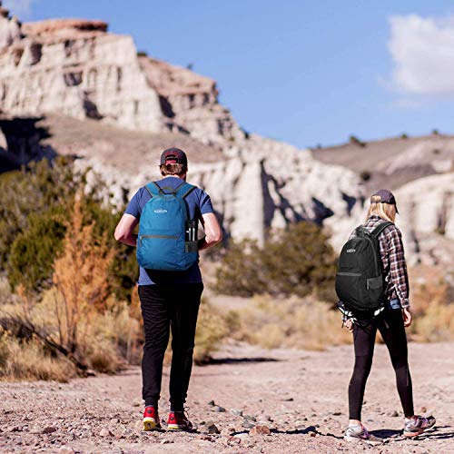 G4Free 20L Lightweight Packable Backpack Travel Hiking Daypack Foldable Backpack for Men Women - color: Black Update, size: 20L