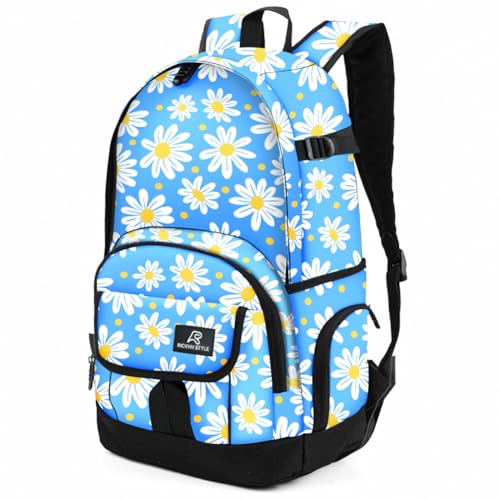 rickyh style School Backpack Travel Bag for Men & Women Lightweight College Back Pack with Laptop Compartmen - color: 04jidanhua