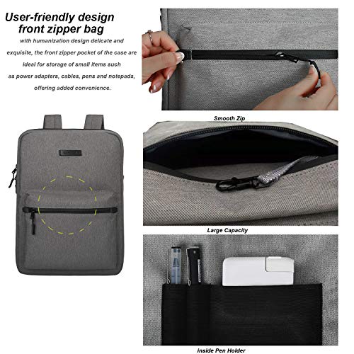 Backpack for Men Women Business Slim Backpack Computer Bags Lightweight Laptop Bag - for 14 15 15.6 20 inch Macbook - color: Dark Grey