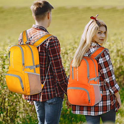 ZOMAKE Lightweight Packable Backpack - 35L Light Foldable Hiking Backpacks Water Resistant Collapsible Daypack for Travel(Yellow New) - color: Yellow New