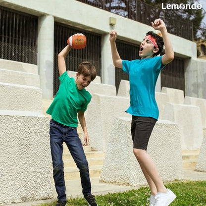 PassCatch Training Football, Enhance Passing Catching Skills, Official & Youth Size(with Pump) - style: Orange 7#(Ages 5-14)