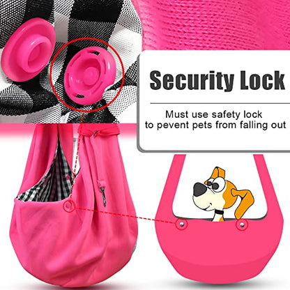 Tomkas Small Dog Sling Carrier - Classic Pocket & Classic Strap - for 3-10 lbs Pets(Rosered) - color: Rose Red