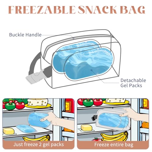 Small Cooler Bag Freezable Lunch Bag for Work School Travel,Small Lunch Bag,insulated snack bag,Mini Cooler,Lunch bag small Fit For Yogurt(Beige) - color: S-Beige