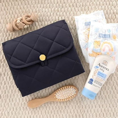 Portable Diaper Changing Pad - Soft and Easy to Clean Diaper Changing Mat for Babies - The Perfect Lightweight and Foldable Pad for Traveling - color: Black