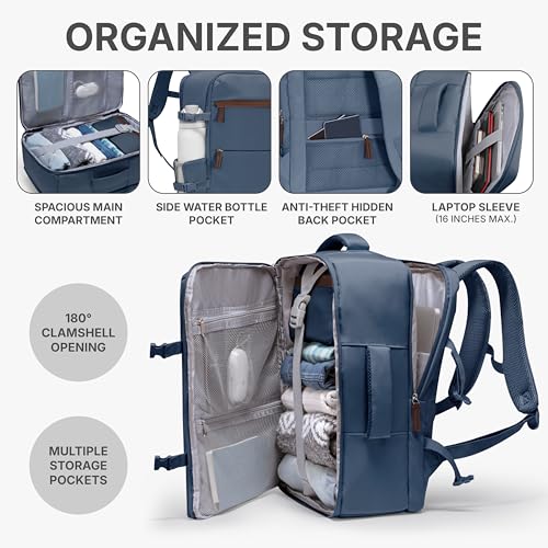 U.S. Traveler Vista Way 3-Piece Travel Set, 21-Inch Carry-on Hardside with TSA Lock, 18-Inch Travel Backpack with Laptop Sleeve, Toiletry Bag, Navy - color: Navy