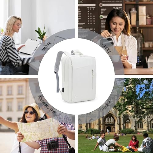 BESMART Laptop Backpack for Travel Water Resistant, Slim College Backpack for Men/Women, 15.6" Laptop Business Backpack with USB Charging Port(Black) - color: Black