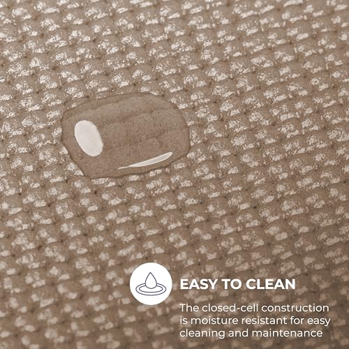 Voyage Yoga Mat, 6 Pack, 72" x 24" Professional Studio and Gym Bulk Yoga Mats, 5mm Thick, Durable, Anti-Tear, Non Slip Fitness and Exercise Mats - color: Mocha