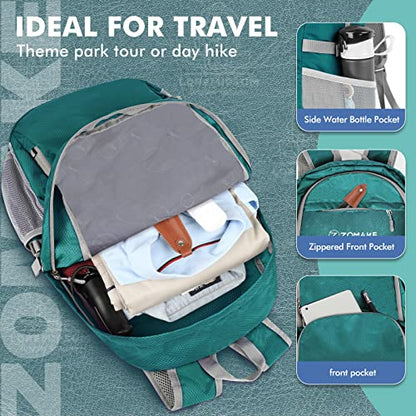ZOMAKE Lightweight Packable Backpack 30L, Foldable Travel Hiking Daypack - color: Dark Green