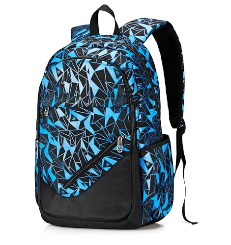 Travel Laptop Backpack, Business Slim Sturdy Water Resistant School Backpack, Gift for Men & Women, Fits 15.6 Inch Notebook - color: Black-blue