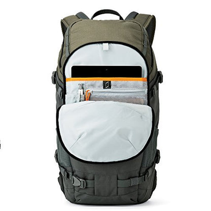 Lowepro LP37015-PWW, Flipside Trek BP 350 AW Backpack for Camera, Stores DSLR with Lens Attached, Extra Lenses, Tripod, 10 Inch Tablet Grey/Dark Green - size: BP 350