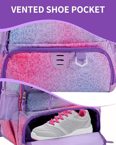 Basketball Bag Backpack for Men Women with Ball & Shoes Compartment 30L Capacity Lightweight Breathable Boys Girls Soccer Ball Bag Backpack Fit Volleyball Football Sports Travel School Gym - color: TK8mosaic