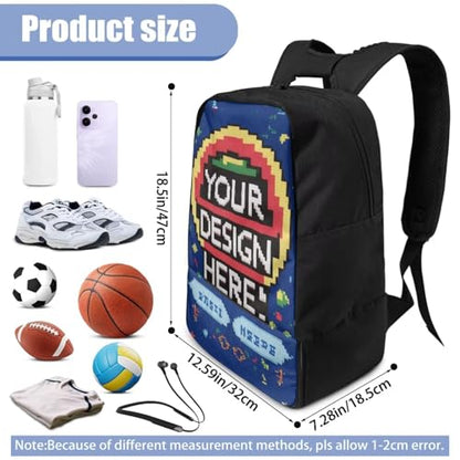 18.5in Basketball Backpack Basketball Bag with Shoe Compartment & Ball Holder, Waterproof Bag for Soccer Volleyball - color: A Customized Text Picture