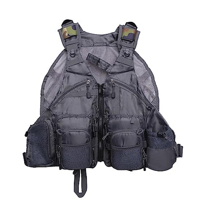 Kylebooker Fly Fishing Vest Pack Adjustable for Men and Women - color: Light Gray