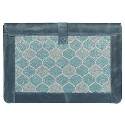 Londo Leather Sleeve Compatible with MacBook Pro 16 & MacBook Pro 15 Inch (M5, M4, M3, M2, M1, Pro, Max), Premium Top Grain Leather Laptop Bag, 2020 to 2026 Models - color: Blue, size: 15-16 inches