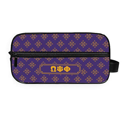 Bad Bananas Omega Psi Phi Fraternity Paraphernalia - Official Vendor - Travel Toiletry Bag - Dopp Kit - Fleur