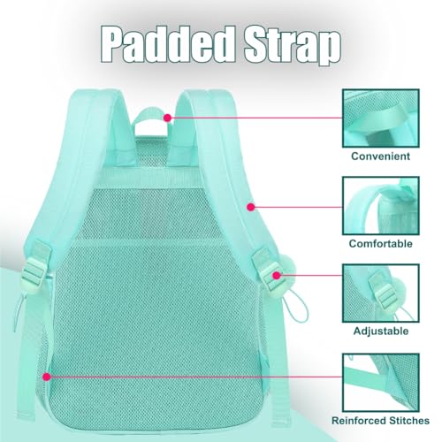 Mesh Backpack for Girls Boys, Heavy Duty Semi-Transparent Mesh Bookbag Womens Mens Mesh Backpacks for School, Sports, Beach, Swimming, Travel Green - color: Green