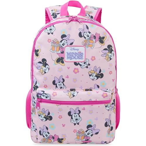 Get Trend Disney Minnie Mouse Kids Backpack for Girls, 18 inch Bookbag with Padded Straps, Travel School Bag, Girls Gifts (Pink Minnie Mouse) - color: Pink Minnie Mouse