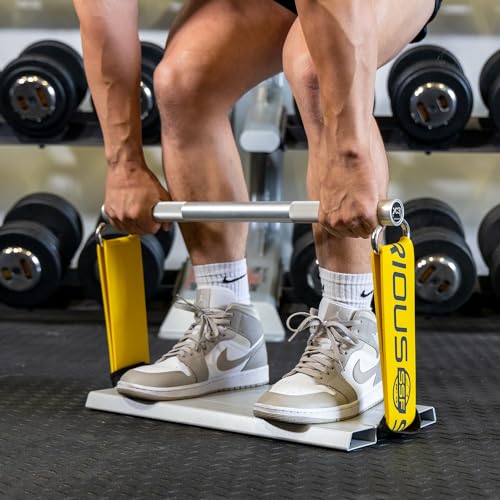Serious Steel Fitness 37" Resistance Training Bands (Portable Exercise Band System Training Bands- Great for Individuals Looking for Tension Throughout The Exercise) - color: #6 Yellow (80-200 lbs.)