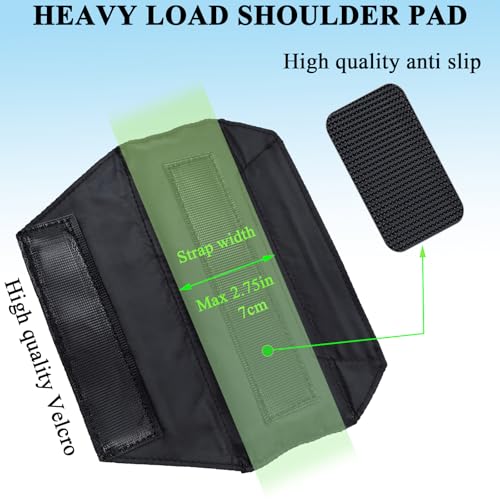 Ultra Thick Shoulder Strap Pad 2 Pack, Heavy Load Backpack Strap Pads, High Elasticity Tactical Bag Shoulder Pads - color: 2PCS-Black