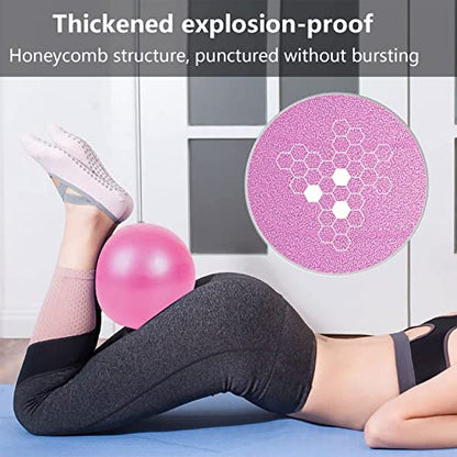 Small Exercise Ball 9 inch Pilates Ball Mini Yoga Ball Anti Burst Balance Physical Therapy Balls - color: Pink