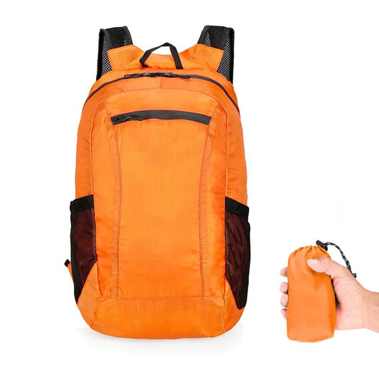 Foldable Daypack, Small Backpack, Hiking Backpack Daypack, Lightweight Waterproof Travel Packable Rucksack for Men and Women - color: Orange