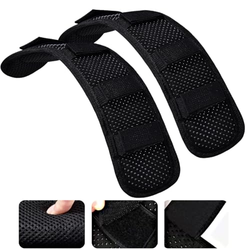 ZINMARK 2Pcs Ultra-Thick Shoulder Pad Cushions for Laptop Bags,Messenger Bags,Briefcases,Luggage, Tool Bags,Travel Bags etc - color: Black