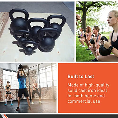 Body Sport Cast Iron Kettlebell - Professional Weight Training Equipment for Home & Gym Workouts - size: 80 Pounds