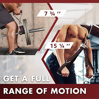 Yes4All Neutral Paddle Grip LAT Pull Down Bar, Range of Motion Spreader Handle Cable Attachments - color: Tricep Strap Extension