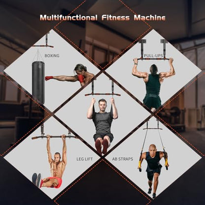 Pull Up Bar Wall Mounted: Adjustable Wall Joist Mount Pull Up Bar & Chin Up Bar for Home Gym Workout Strength Training Equipment