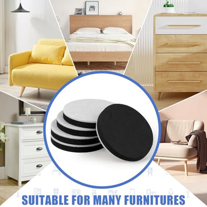 16pcs Furniture Sliders for Hardwood Floors, 3-1/4" Felt Furniture Sliders, Moving Pads Sliders with Unique Design, Easy Slide Furniture & Saves Floor Wear - size: 16pcs 3 1/4 inch