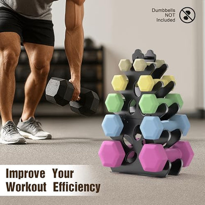 5-Tier | 4-Tier Dumbbell Rack Only Weight Racks For Free Weights Dumbbell Tower (No Dumbbells Rack Only) - size: 5-Tier Rack Only