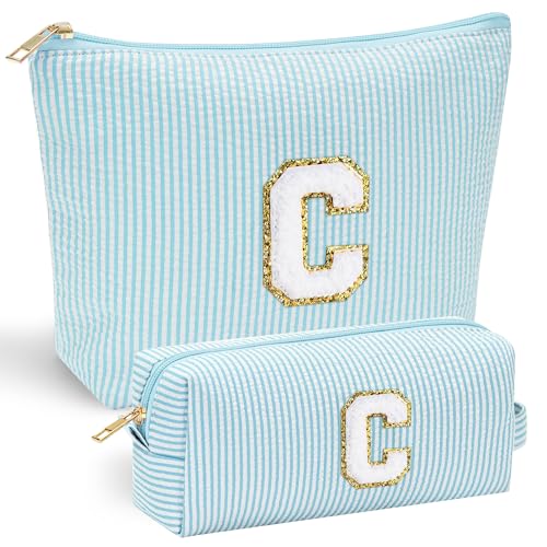 YOOLIFE Gifts for Girls, Teenage Gifts Idea, Sweet Girls Gift, 7 8 9 10 11 12 13 14 15 16 Year Old Girl | Birthday GiftsPersonalized Gift for Girls, Initial Makeup Bag Christmas Gifts for Girl C - color: Light Green, style: C