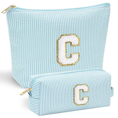 YOOLIFE Gifts for Girls, Teenage Gifts Idea, Sweet Girls Gift, 7 8 9 10 11 12 13 14 15 16 Year Old Girl | Birthday GiftsPersonalized Gift for Girls, Initial Makeup Bag Christmas Gifts for Girl C - color: Light Green, style: C