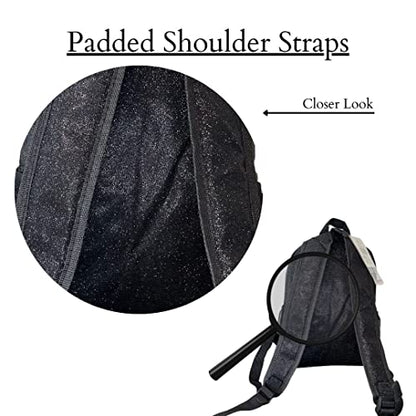 NGIL Canvas School Backpack (Glitter-Black) - color: Glitter-black