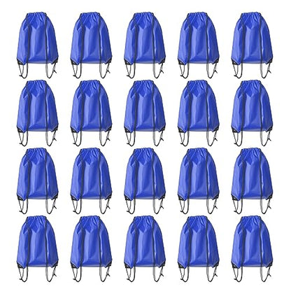 Drawstring Backpack Bulk 20 Pcs Draw String Backpack Bags DIY Gym Sports Traveling Yoga Cinch Bag Sackpack Drawstring (Royal Blue bluenoya) - color: Royalblue