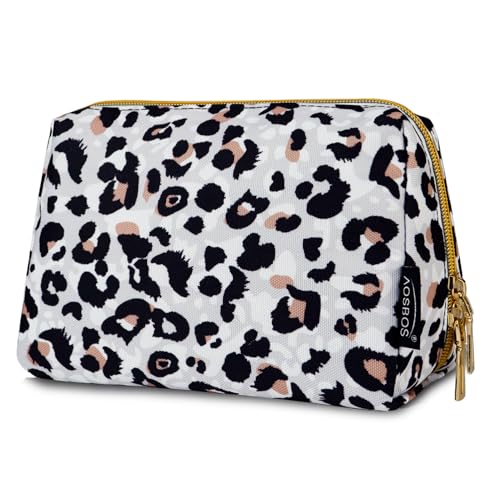 Aosbos Small Makeup Pouch Travel Size Makeup Bag Cosmetic Travel Bag for Women Cosmetic Pouch Cosmetic Bags Case Make Up Bag for Purse Leopard Print - color: Leopard Print