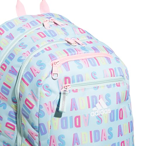 adidas Excelerator School Backpack, 33L - color: Hall Pass Semi Flash Aqua/Pink Spark, size: OSFA