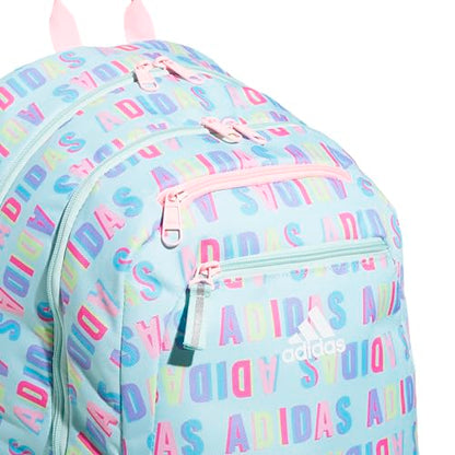 adidas Excelerator School Backpack, 33L - color: Hall Pass Semi Flash Aqua/Pink Spark, size: OSFA