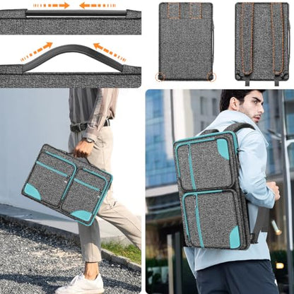 Hseok Laptop Case 15 15.6 16 inch Sleeve with Handle & Straps,Sapphire - color: Sapphire, size: 15"-15.6"