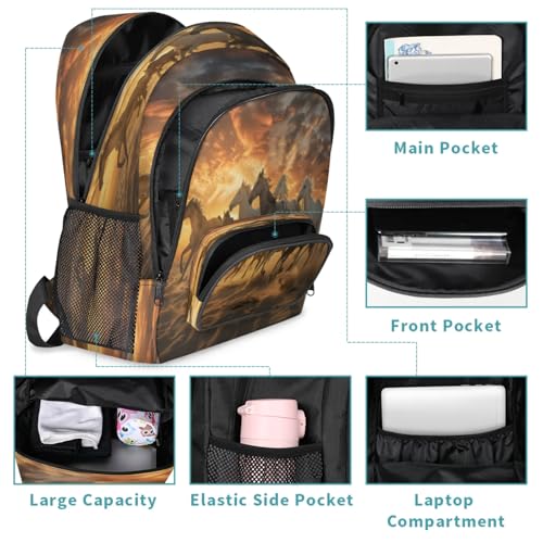 3d Animal Horses Large Backpack 18 Inch Laptop Tablet Backpacks - color: B4 Animal Horses