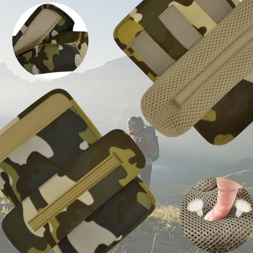 ZINMARK 2Pcs Thick Cushioned Shoulder Pads, Anti-Slip Design and Breathable Mesh Pads for Shoulder Strap,Soft and Comfortable - color: Camouflage Green