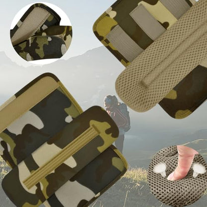 ZINMARK 2Pcs Thick Cushioned Shoulder Pads, Anti-Slip Design and Breathable Mesh Pads for Shoulder Strap,Soft and Comfortable - color: Camouflage Green