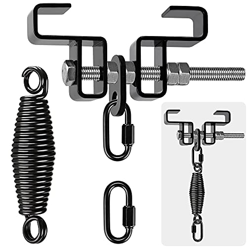 Dolibest Heavy Duty Steel Beam Hanger, Heavy Bag Mount, I Beam Heavy Bag Hanger for Punching Bag Hanger Boxing Muay Thai Training (with Spring) - color: A: I- beam hanger with Spring