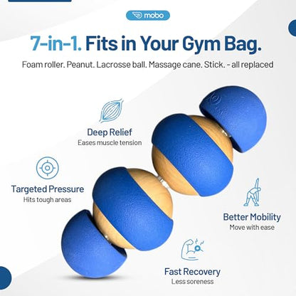 MOBO Mini | Neck & Shoulder Massager Roller | Tech Neck & Desk Pain Relief Tool | Trigger Point Myofascial Release | Portable Deep Tissue Massage for Office, Travel & Gym