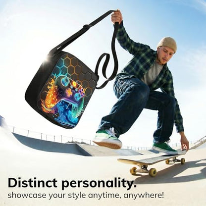 3-Pieces Backpack Set, Themed Backpack for Game Controller – Multifunctional Large Capacity Daypack with Lunch Bag & Case for Daily Life - style: Game Controller