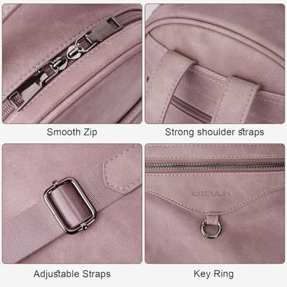 KITEVIUN Mini Backpack Purse for Women Fashion Cute Small Travel Backpacks Daypacks Shoulder Handbag - color: 01-purple