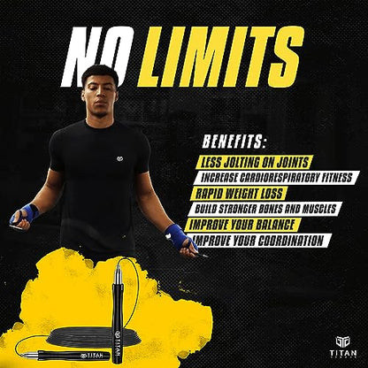 Titan Armour® Speed Rope - Professional Self-Locking & Adjustable, Adult Speed Jump Ropes for Fitness | 2 x Steel Ropes, Cable Protector & Travel Case | Jump Rope Crossfit, Boxing, Fitness MMA for Men & Women - color: Pink