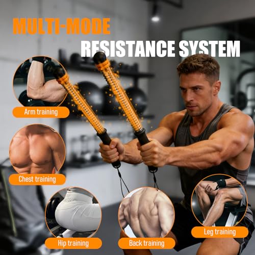 2026 New Ropeless Battle Ropes Adjustable Weight - Weighted Cordless Battle Ropes for Home Gym, with Non-Slip Handles, Heavy Portable Battle Sticks