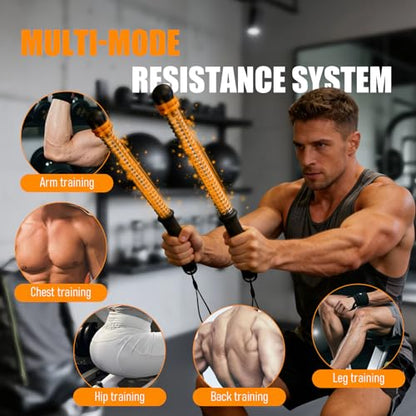 2026 New Ropeless Battle Ropes Adjustable Weight - Weighted Cordless Battle Ropes for Home Gym, with Non-Slip Handles, Heavy Portable Battle Sticks